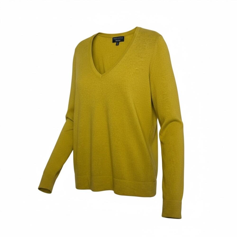 Banana Republic Filpucci Italian Yarn V-Neck Sweater Women’s XL Mustard Yellow